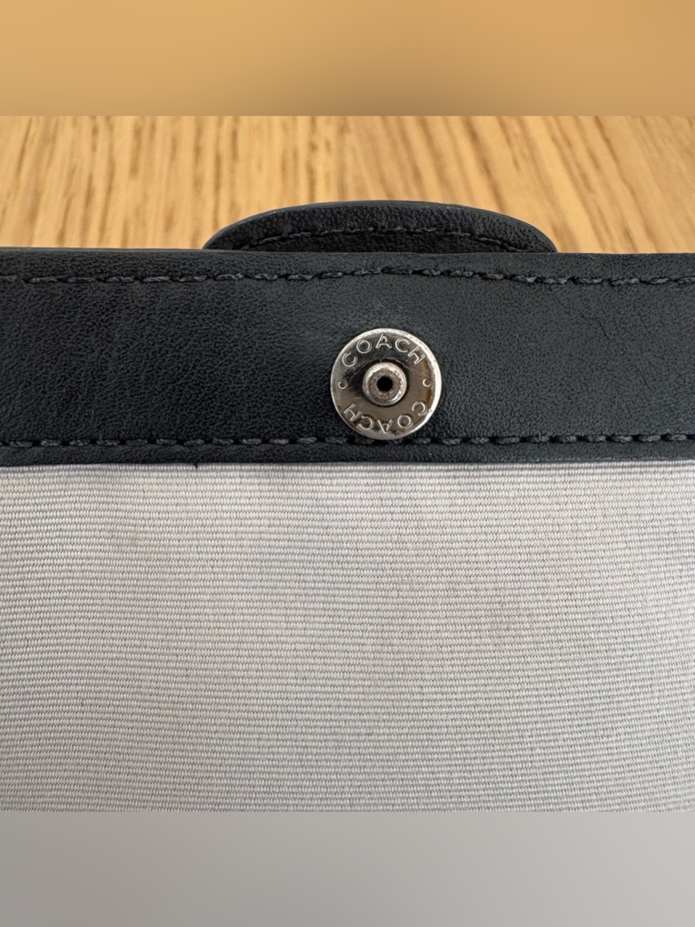 Coach Black Patent Leather Buckle Wristlet - Picture 7 of 12